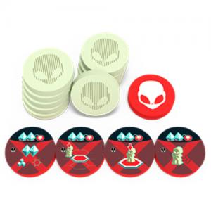 On Mars: Alien Invasion - Wooden Alien Token